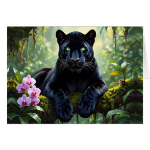 Panthère noire dans la jungle