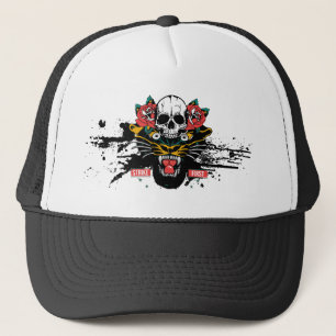 panthere_tattoo_crane_rose_fleur_tete_de_mort_stri trucker hat