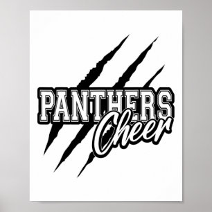 Panthers Cheer Ck To School Cheerleading Team Spir Poster