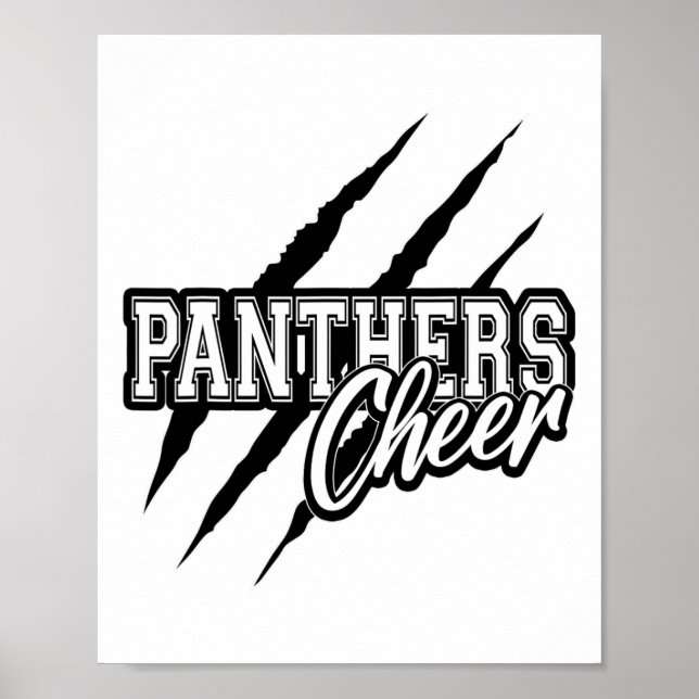 Panthers Cheer Ck To School Cheerleading Team Spir Poster (Front)