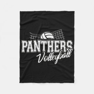 Panthers Volleyll Ck To School Spirit  Fleece Blanket