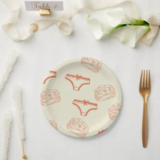 panties and pancakes  paper plate