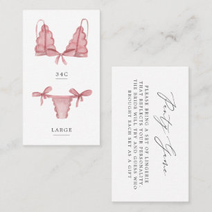 Panties & Palomas Lingerie Size Insert