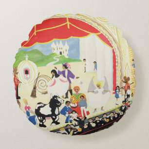 Pantomime Round Pillow