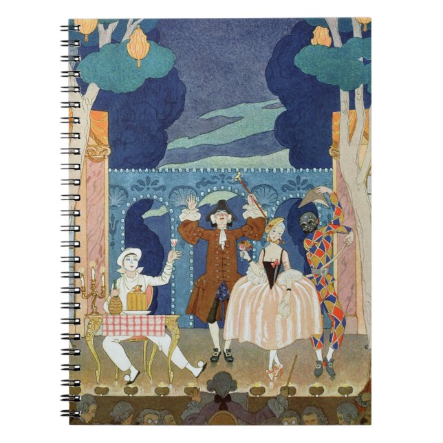 Pantomime Stage, illustration for 'Fetes Galantes' Notebook (Front)