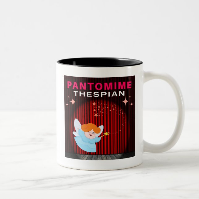 Pantomime Thespian -Fairy Godmother Two-Tone Coffee Mug (Right)