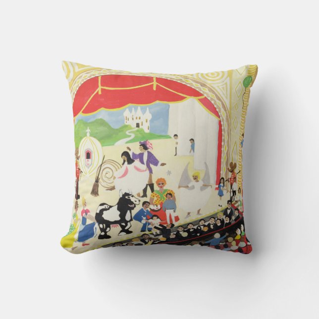Pantomime Throw Pillow (Front)
