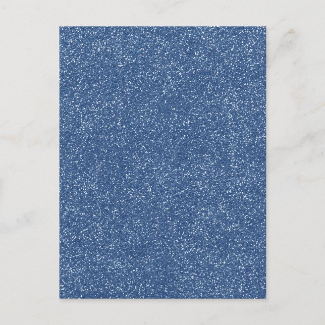 PANTONE Classic Blue with faux Glitter Postcard (Front)