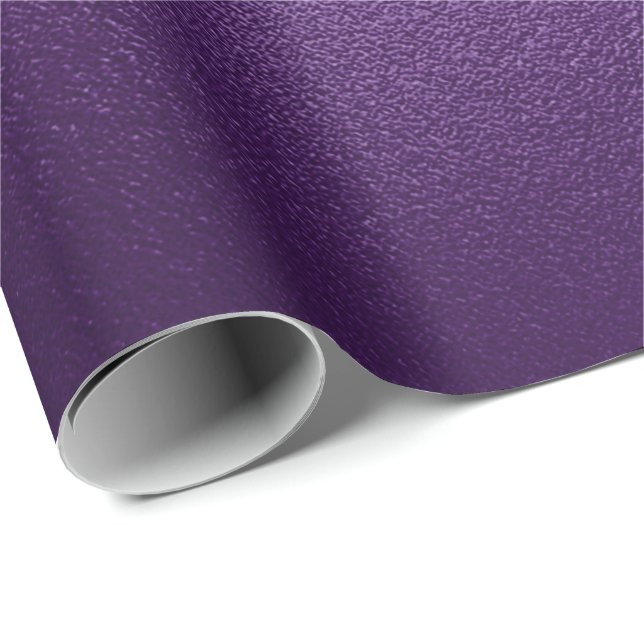 Pantone Ultra Violet Purple Glass Eggplant Grape Wrapping Paper (Roll Corner)