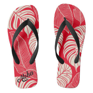 Pantoufles d'impression Aloha - tongs