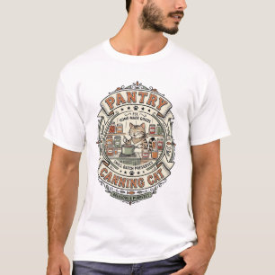 Pantry Canning Cat Pantry Canning Cat Vintage Vect T-Shirt