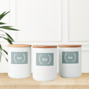 Pantry Labels • Green • Water- Resistant Stickers 