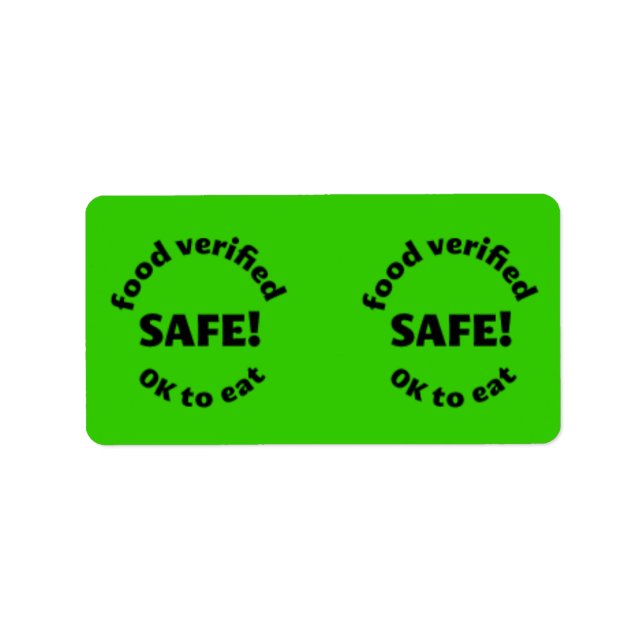 Pantry Labels - Safe to eat (Front)