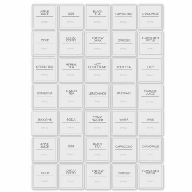 Pantry Labels Stickers (Front)