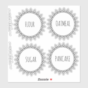 Pantry Organization Clean Border Heart Sticker