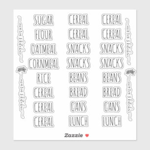 Pantry Organization Clean Lettering  Sticker