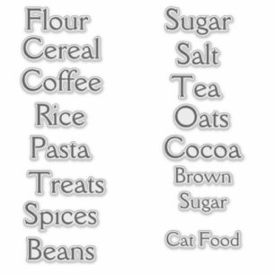 Pantry Staples Customizable Vinyl