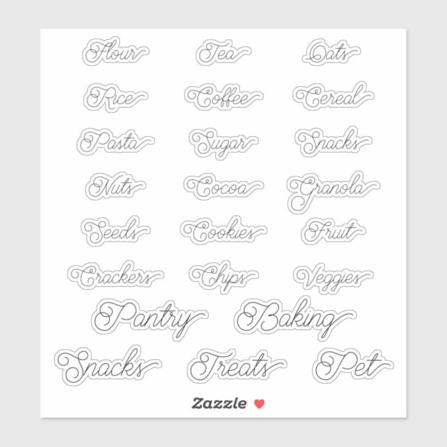 Pantry Staples Labels (Sheet)