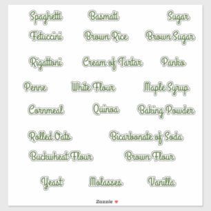 Pantry Storage Canister Labels