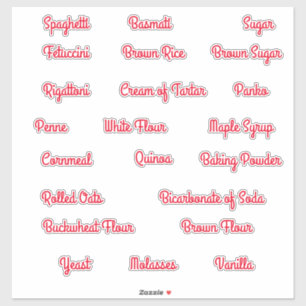 Pantry Storage Canister Labels