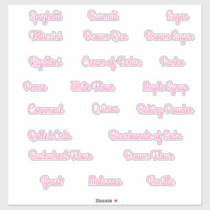 Pantry Storage Canister Labels