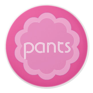 Pants Clothes organization pink flower knob