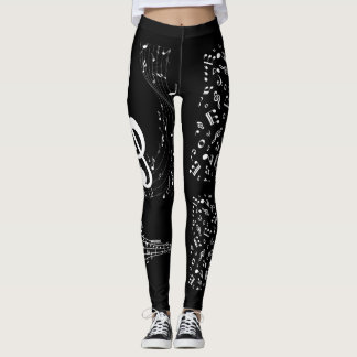 Pants legging musical notes