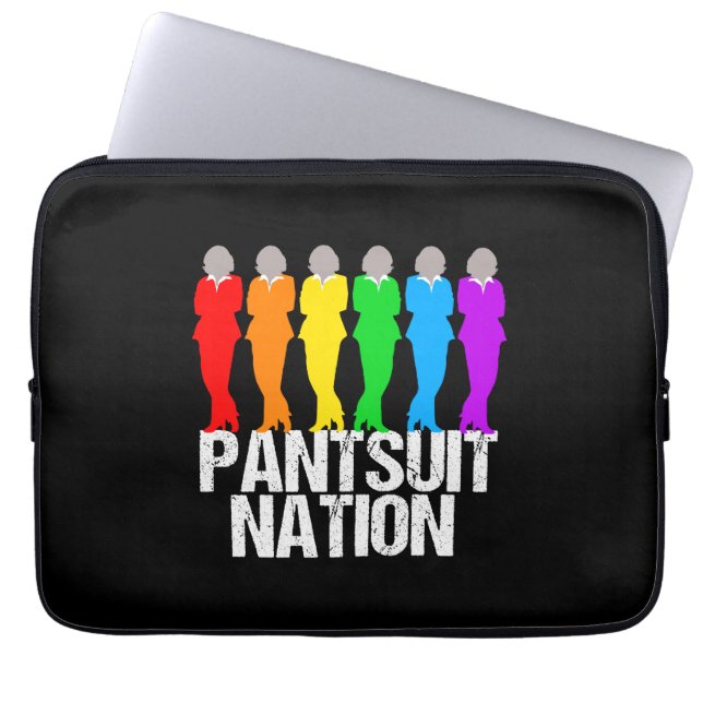 Pantsuit Nation Rainbow Women Laptop Sleeve (Front)