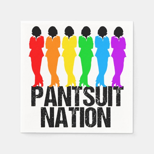 Pantsuit Nation Rainbow Women Napkin (Front)
