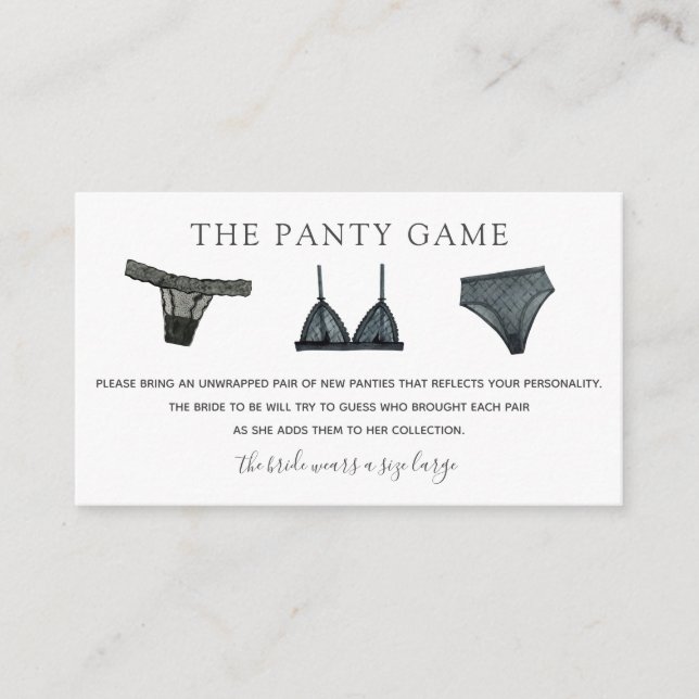 Panty Game Insert Card (Front)