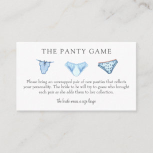 Panty Game Insert Card