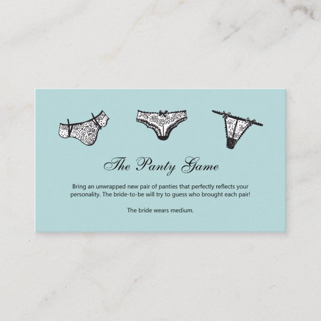 Panty Game Panties Please Insert Card (Front)