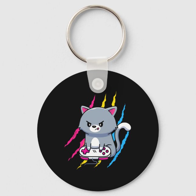 Panual Gaymer Geek Pride Lgbt Video Game Lover Gif Keychain (Front)