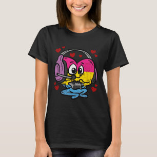 Panual Heart Pride Lgbt-q Retro Gaming Video-game T-Shirt