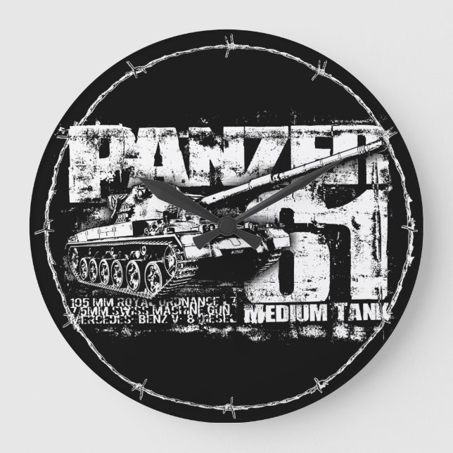 Panzer 61 Wall Clocks (Front)