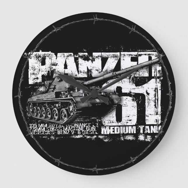 Panzer 61 Wallclocks (Front)