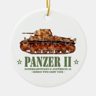 Panzer II A2 World War Two German Light Tank WWII Ceramic Ornament