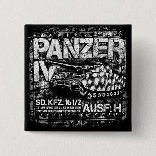 Panzer IV 2 Inch Square Button