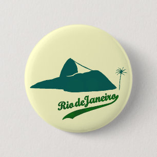 Pão de Açúcar Rio Brasil 2 Inch Round Button
