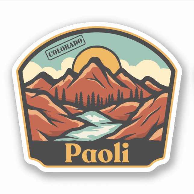 Paoli, Colorado Sticker (Front)