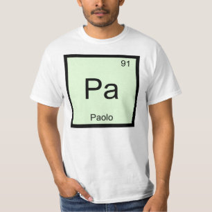 Paolo Name Chemistry Element Periodic Table T-Shirt