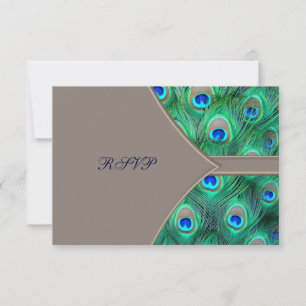 Paon bleu Brown épousant RSVP