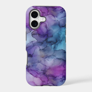 Paon Bleu Violet Encre Alcoolique Marbre