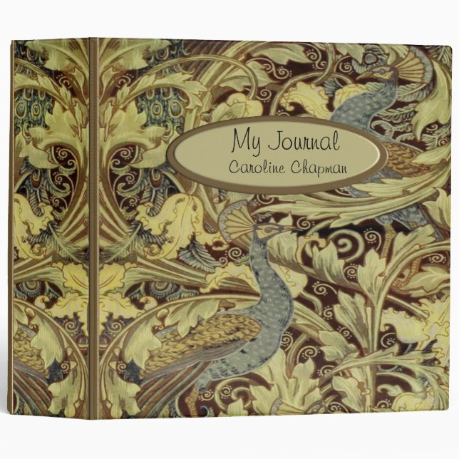 Paon de William Morris 2" classeur (Devant/Côté)