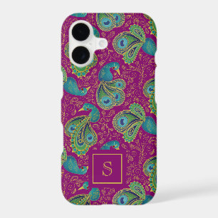 Paon Paisley Royal Rose Fuchsia Monogramme