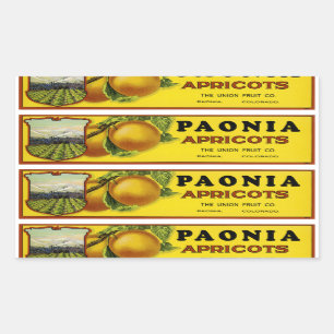 Paonia Apricots Art Étiquette