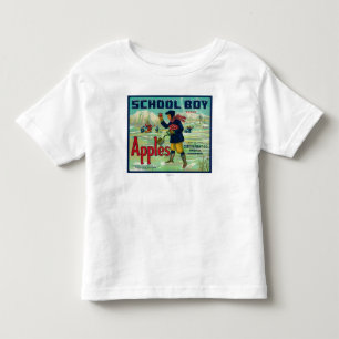 Paonia, Colorado - School Boy Apple Label Toddler T-shirt