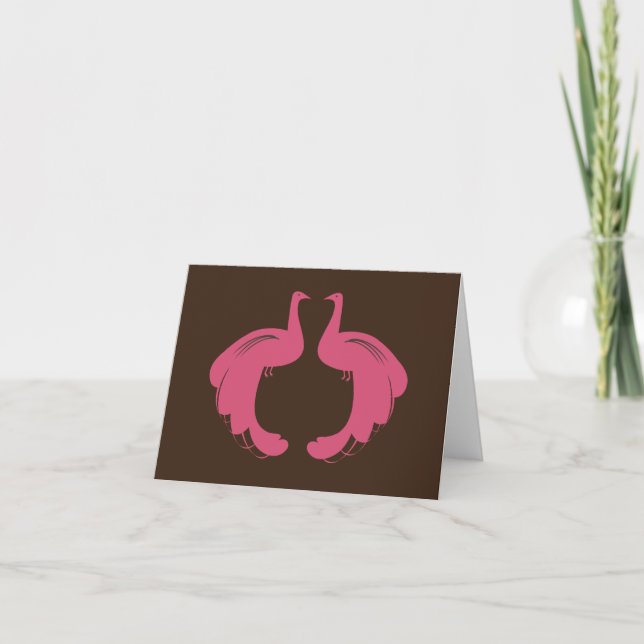 PAONS dans le carte pour notes ROSE (Devant)