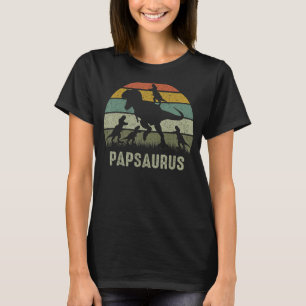 Pap Dinosaur T Rex Papsaurus 4 kids Family Matchin T-Shirt