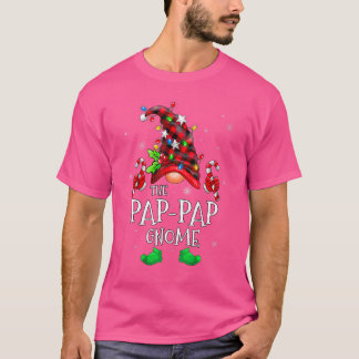 Pap-Pap Gnome Buffalo Plaid Matching Family Christ T-Shirt